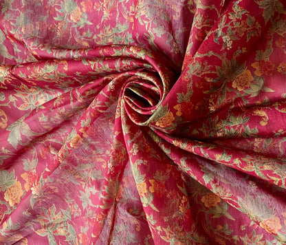 Pink Kasturi Kalamkari Saree