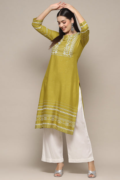 Mehendi Majesty: Kurti and White Palazzo Duo